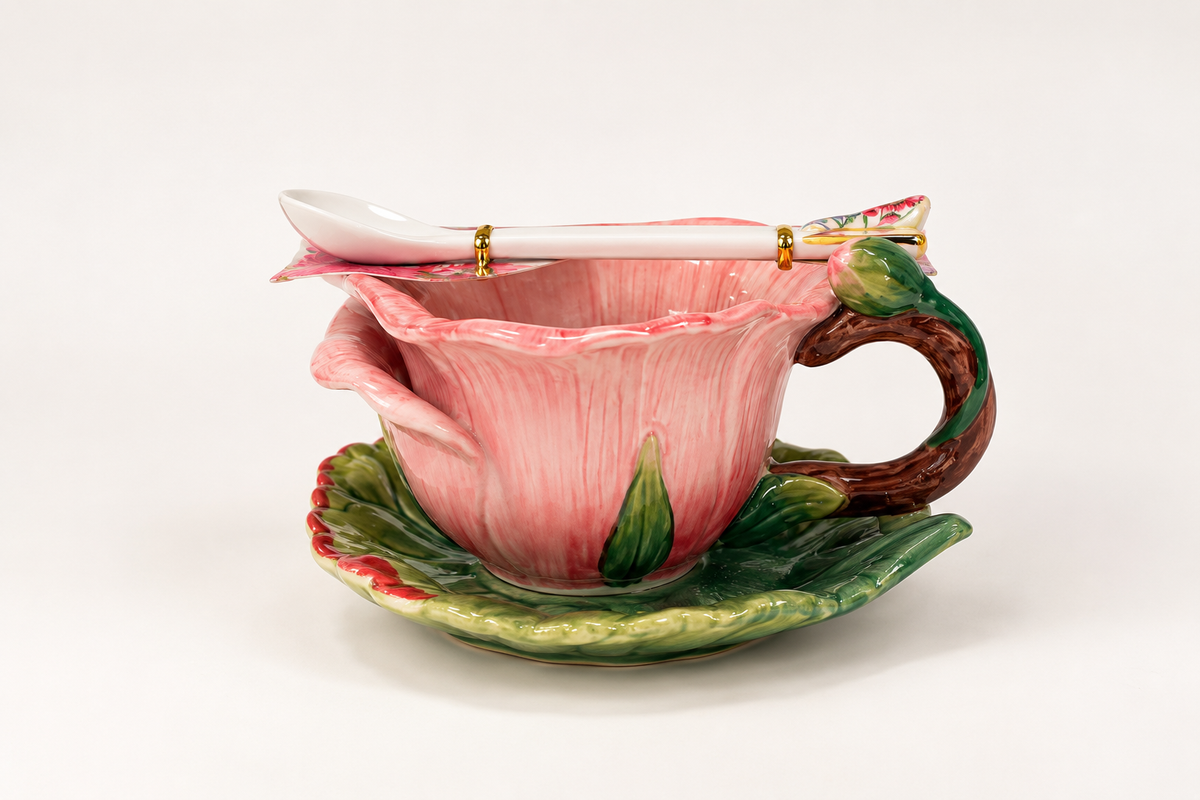 Pink Flower Teacup