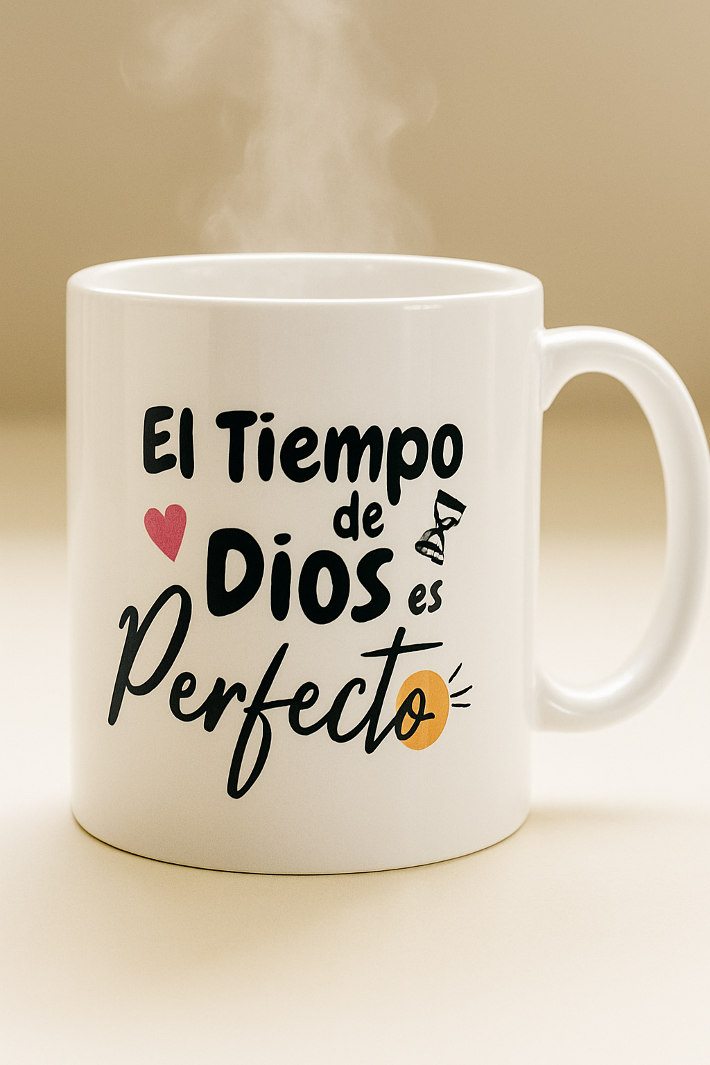 El Tiempo de Dios es Perfecto Mug - With a Spoon
