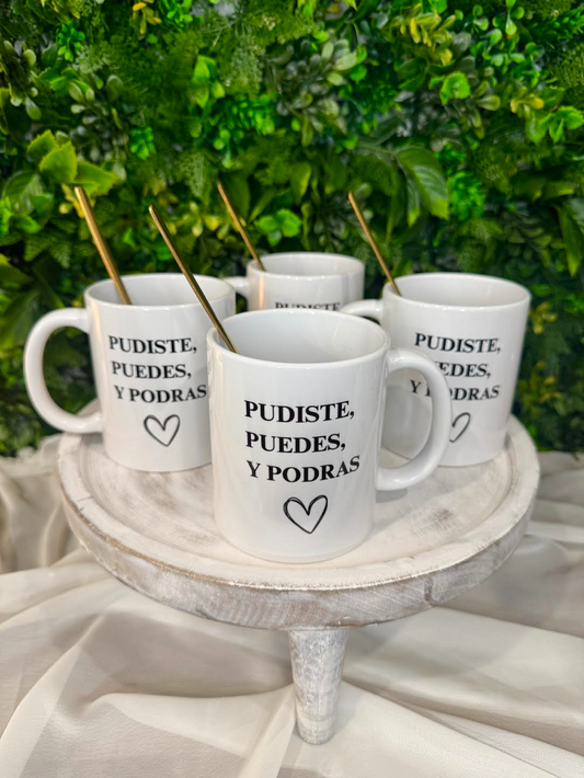 Pudiste, Puedes, y Podras Mug with Spoon